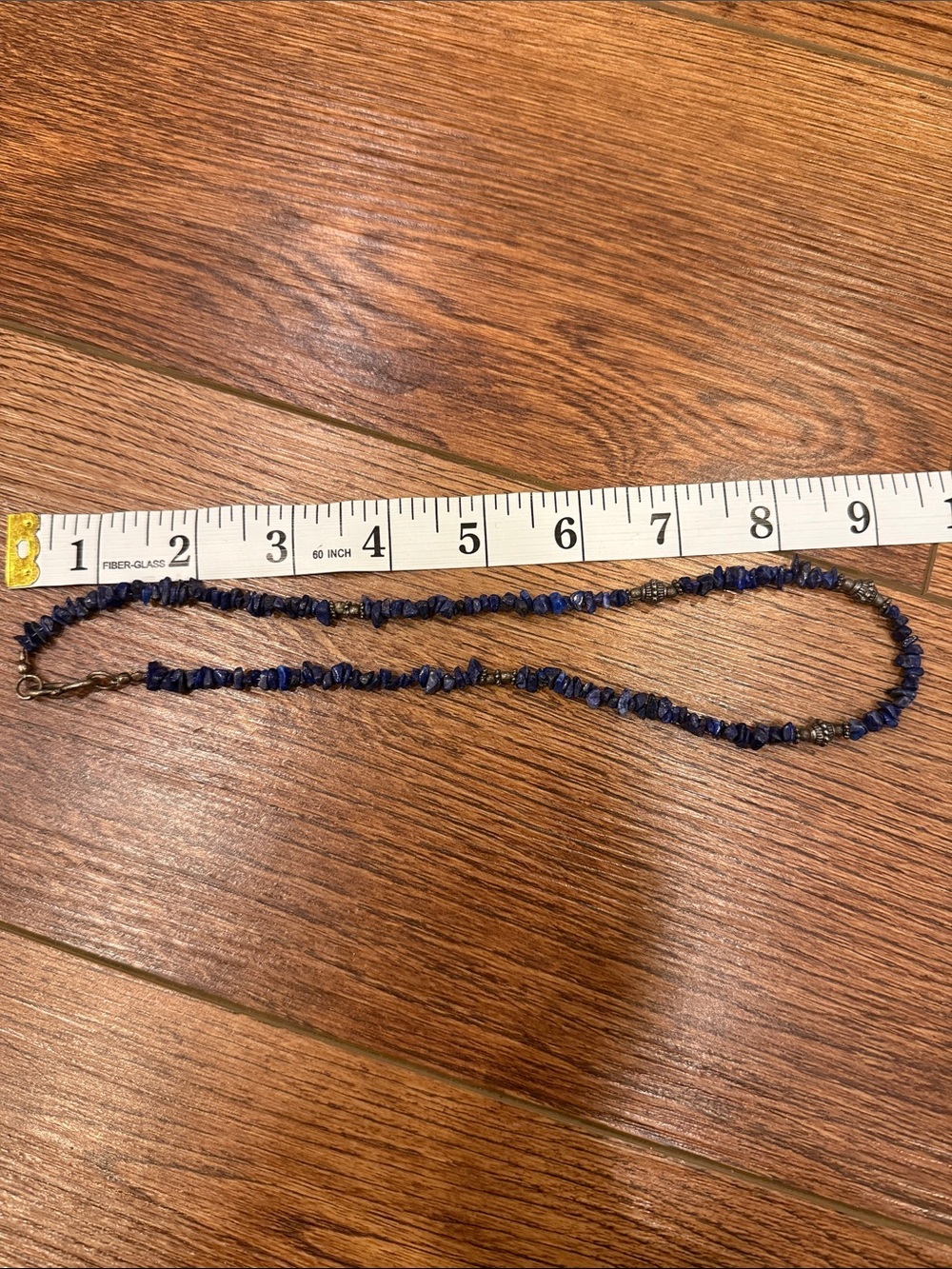 Lapis Chip Bead Necklace - Deep Blue Women's Jewelry - Picture 2 of 4